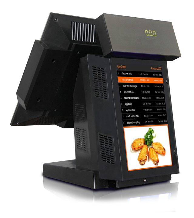 15 inch POS machine with Linux and Winsystems 5 wire resistive touch screen 2G DDR3 32G SSD