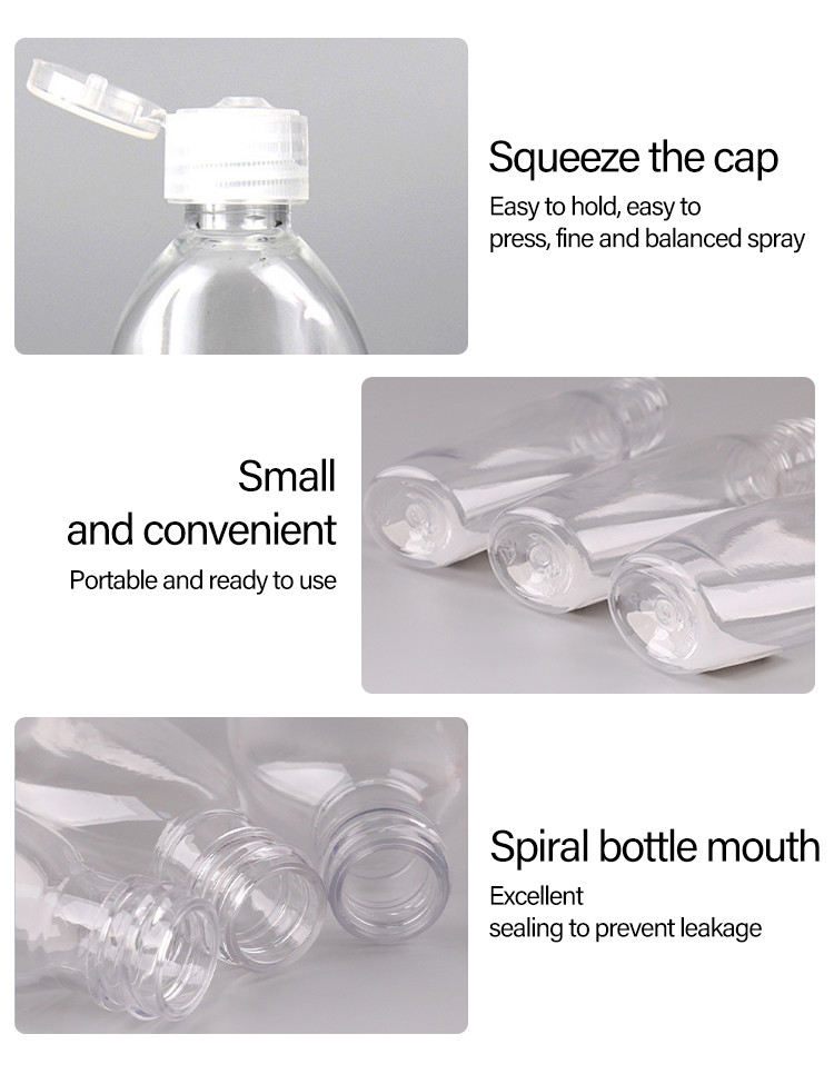Liquid Soap Plastic Sanitizer Bottle Transparent Empty Hand Sanitizer Bottles