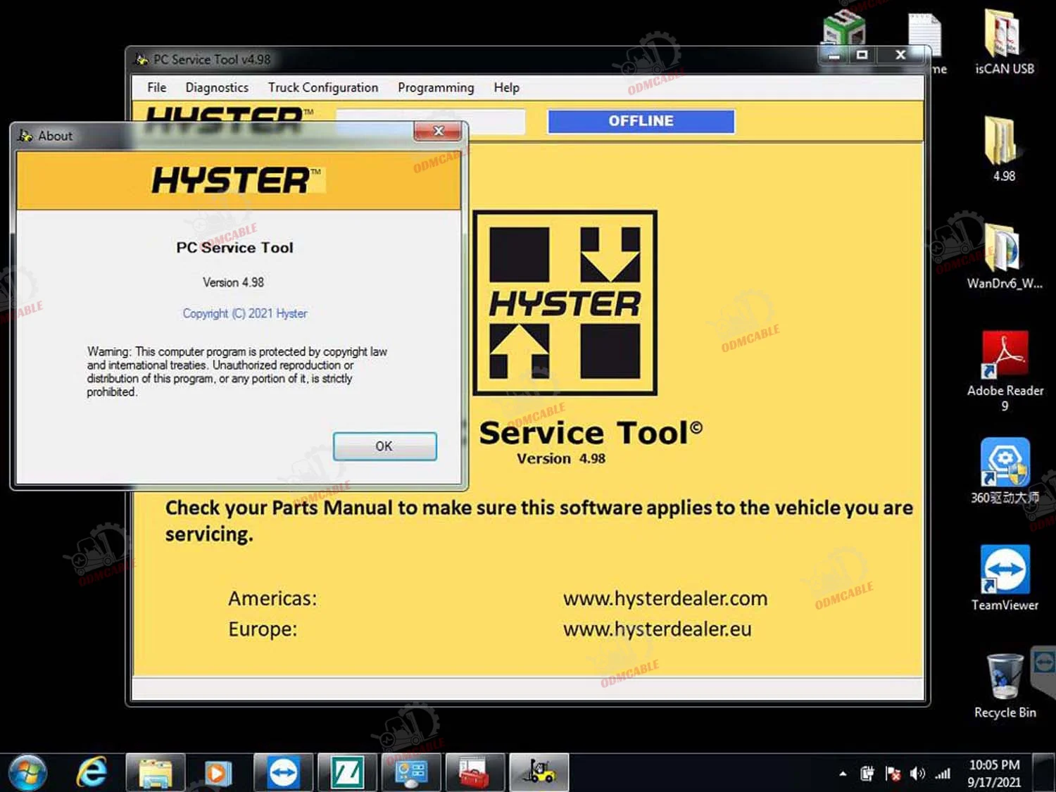 For Yale Hyster Pc Service Tool Ifak Can Usb Interface Diagnosis Tool For Hyster Yale Auto Forklift Truck Diagnosis+CF54