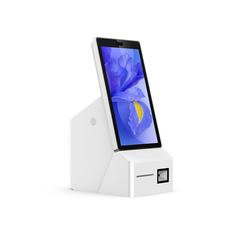 Desktop Restaurant Hotel Self Ordering Kiosk With Touch Screen Receipt Printer