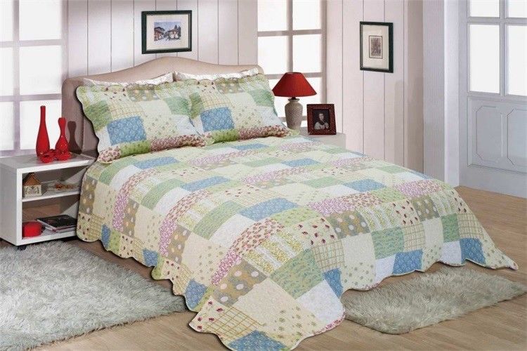 Chrysanthemum Pattern Colourful Quilt Covers , Home King Queen Size Bed Quilt Covers