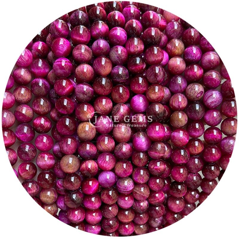 Gender-Neutral Crystal Bead Stone 8mm Tiger Eye Round Beads for Jewelry Making