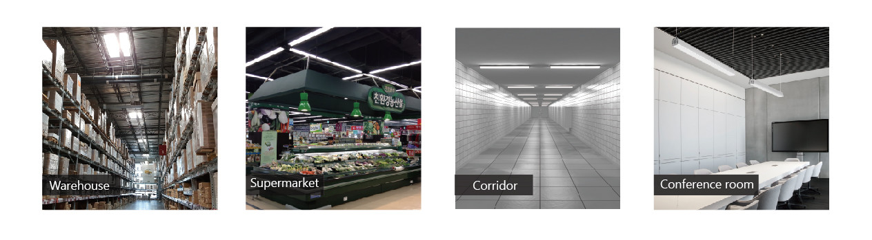 Indoor 60w LED Linear Light 1.2m 150w/M Ceiling Suspended