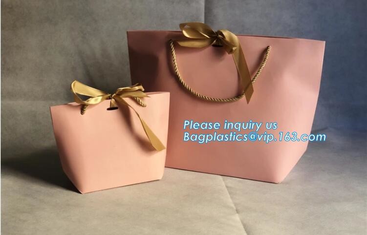 Custom Printed Accept Wholesale Stock White Brown Kraft Paper Shopping Bag With Handle No Minimum, carrier handle bags