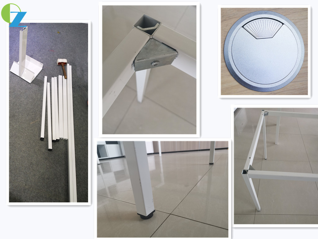 White One Person Manager Computer Office Table Simple Design