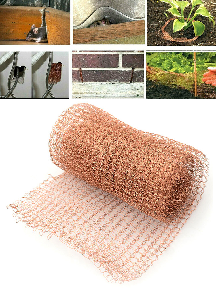 Fine Rodent Control Copper Mesh Rolls 0.15mm Wire Diameter For Pest Proofing And Crafting