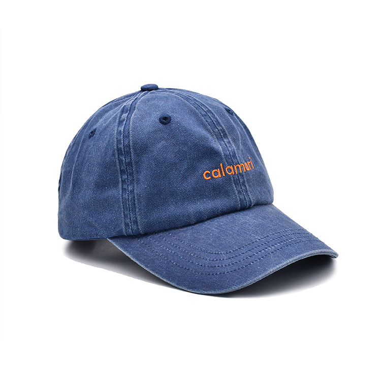 Washed Baseball cap custom logo pure cotton washed cap for men and women hand wash