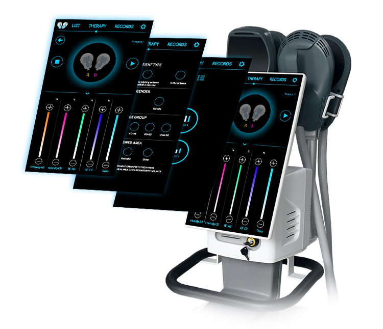 EMSlim RF Machine EMS Muscle Stimulator HIEMT Body Slimming Device 4 Handles