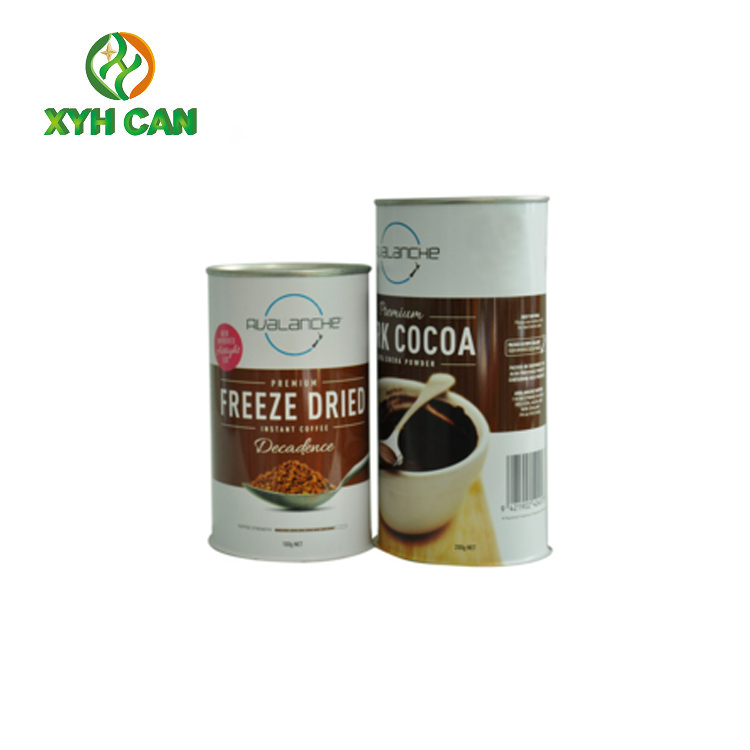 Coffee Tin Can Customized Cylinder Tin Canister Packaging with Oem Service
