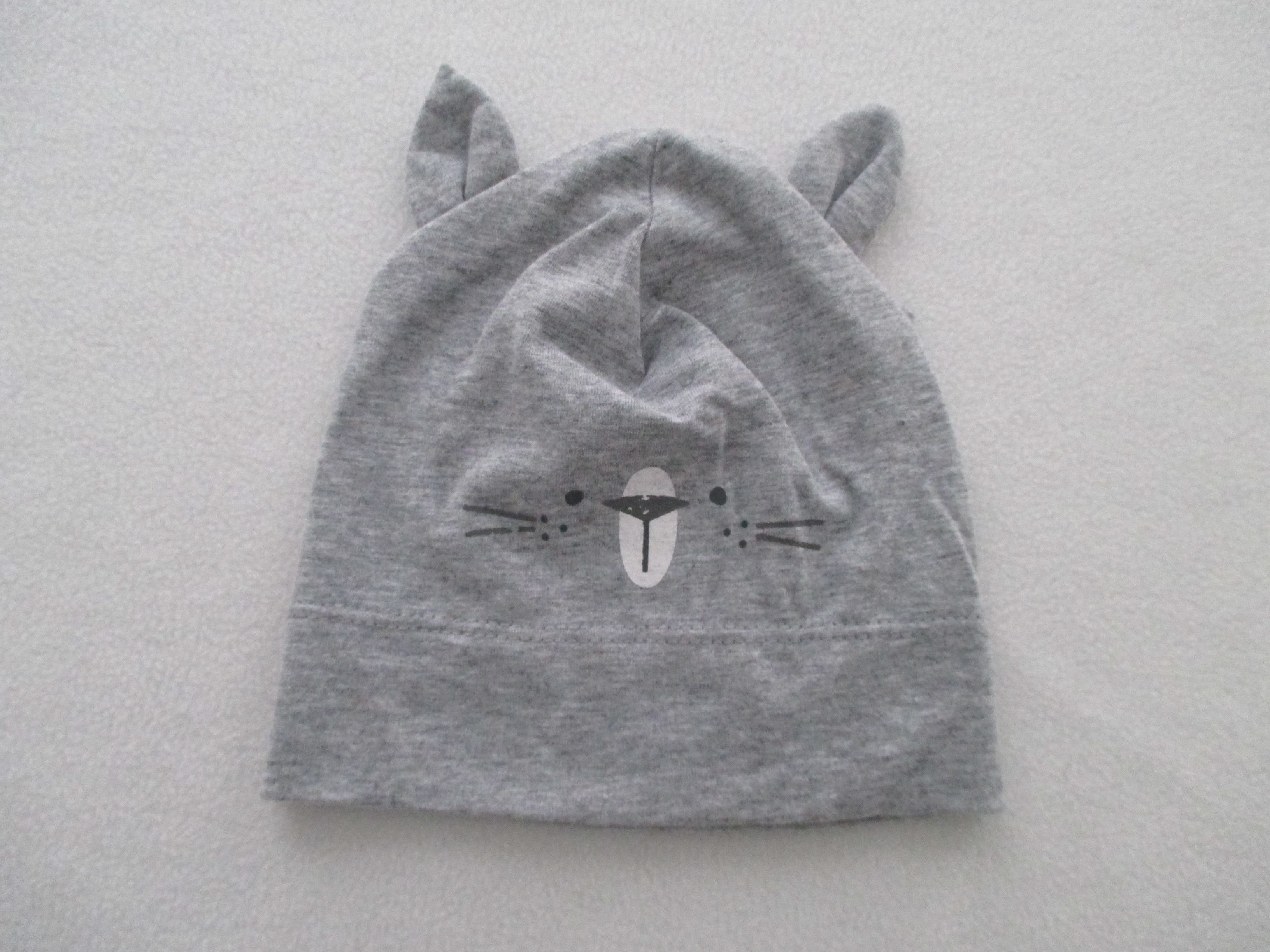 Cotton Spandex Knitted Jersey Beanie Solid Cute Baby Hats Print Autumn
