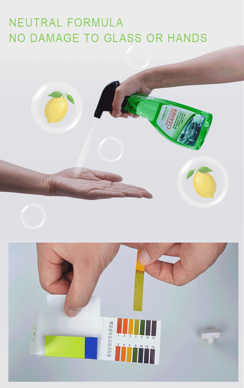Translucent Glass Car Paint Cleaner 500ml Spray Refreshing Vision