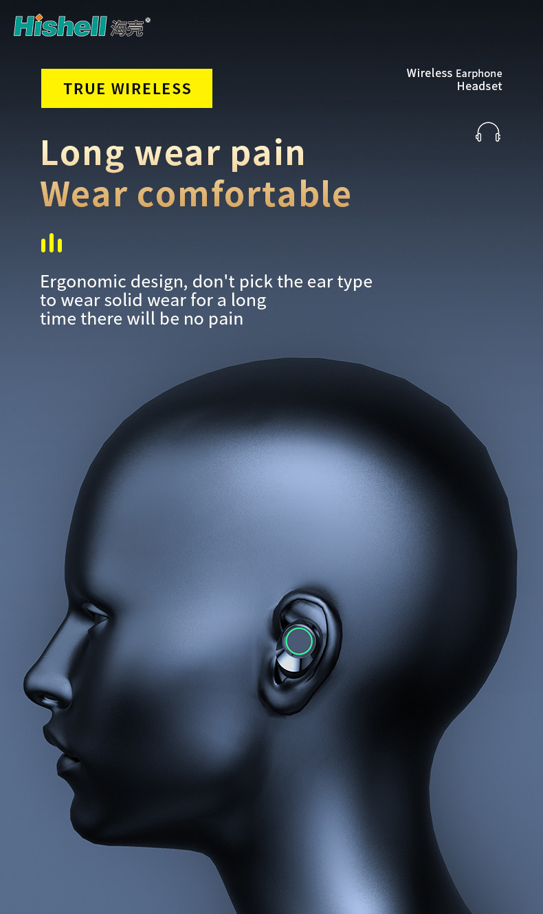 Sliding Cover TWS Wireless Earbuds In Ear Mini Portable Headset BQ30