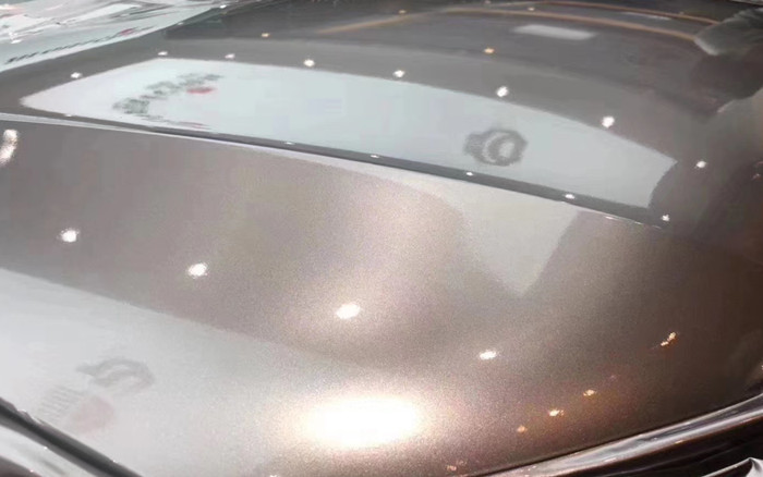 Battle Ash Gray metallic thin Gloss Car Vinyl Wrap moisture proof