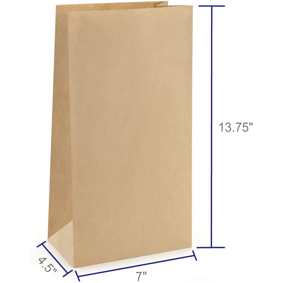 Bread Greaseproof Brown Paper Bags Kraft Food Pouches