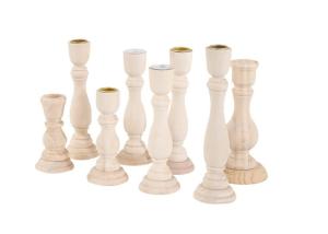 Buy cheap Home Wooden Candle Holder Craft Decor Statue Cute Handmade Wooden Figurines Carving Wooden Decoration Orname product