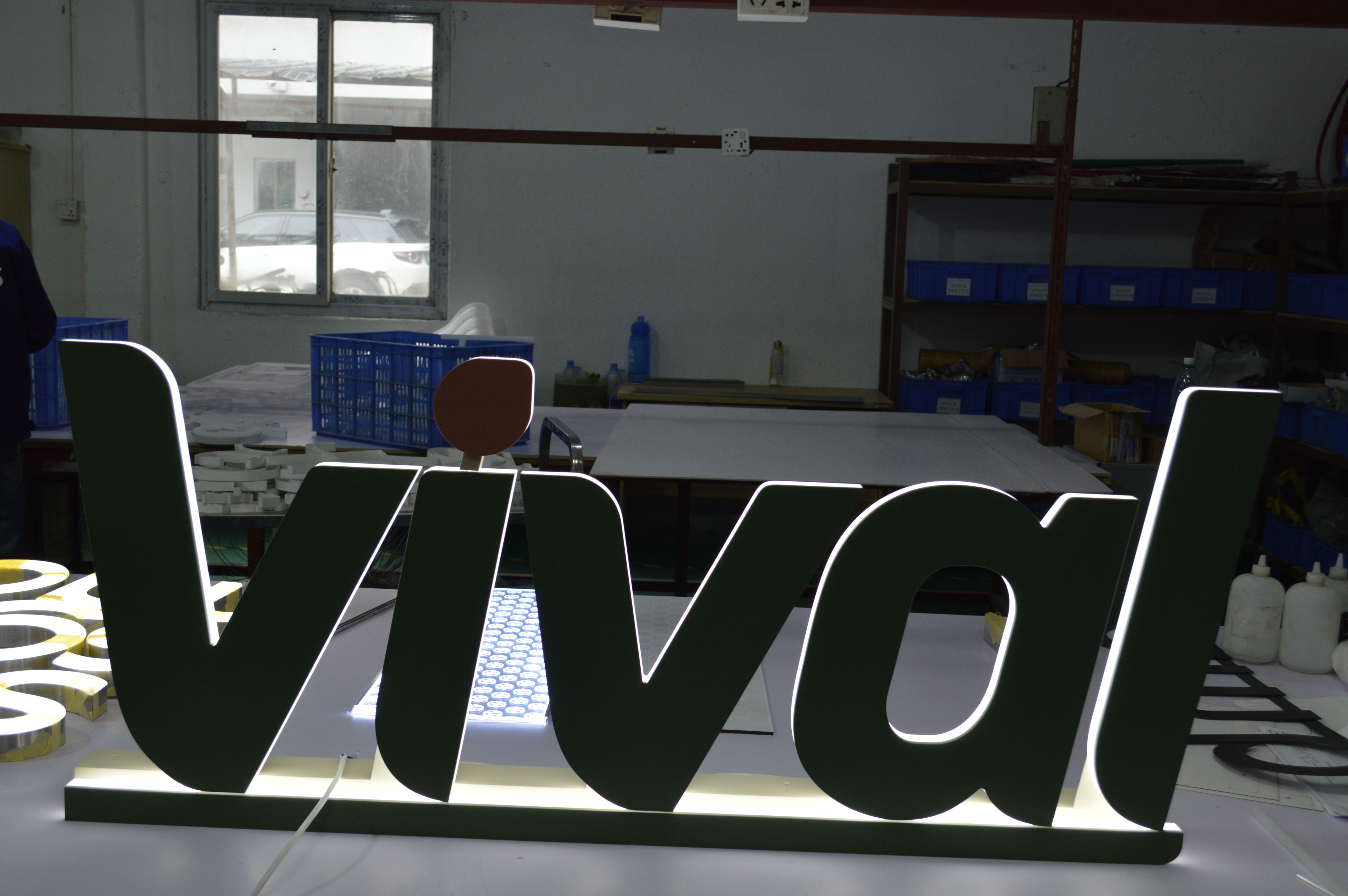 3D Backlit Letters / 52mm Reverse Lit Channel Letter Signs RoHs Approved