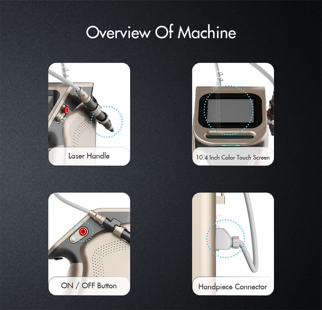 1064 Q Switched Nd Yag Laser Picosecond OEM/ODM 2 Wavelengths Laser Machine Remove Tattoo nanosecond laser machine