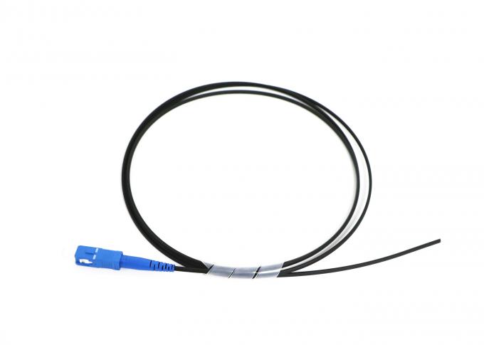 FTTH Drop Fibre Optic Pigtails With Black LSZH Jacket For Indoor / Outdoor 1