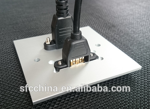 HDMI & USB aluminum alloy wall plate