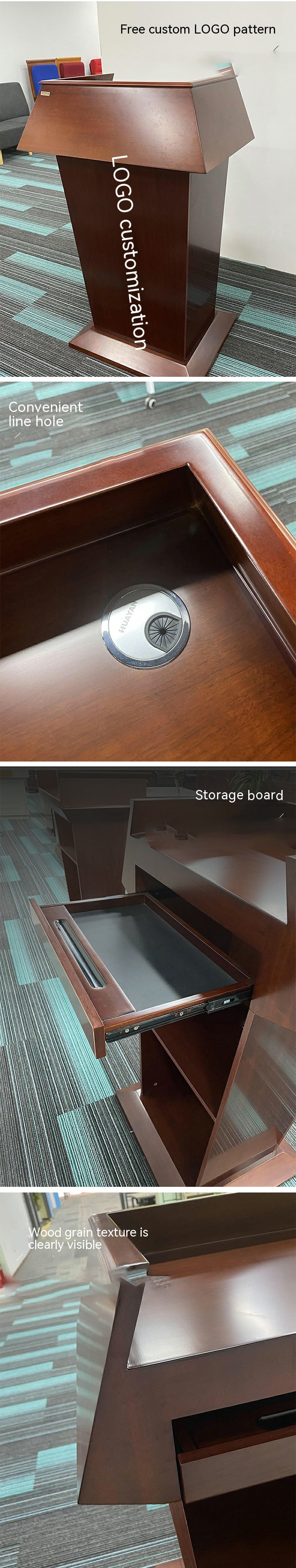 Stylish Master of Ceremonies Speaking Desk Podium for Simple Modern Welcome Reception