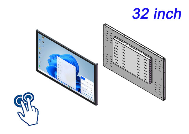 32-Inch Windows Touch Embedded Monitor for Control Rooms, Logistics Displays, Surveillance Systems, and Public Transportation Interfaces