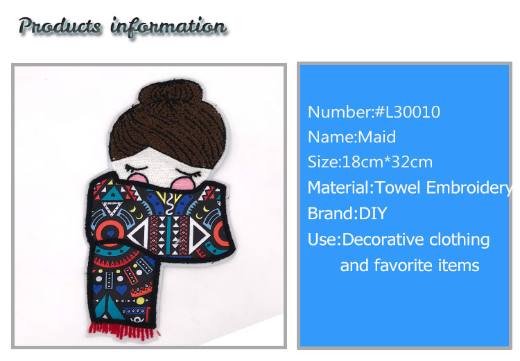 Cute Mini Portrait Sew On Embroidered Patches Specially Designed Customized color