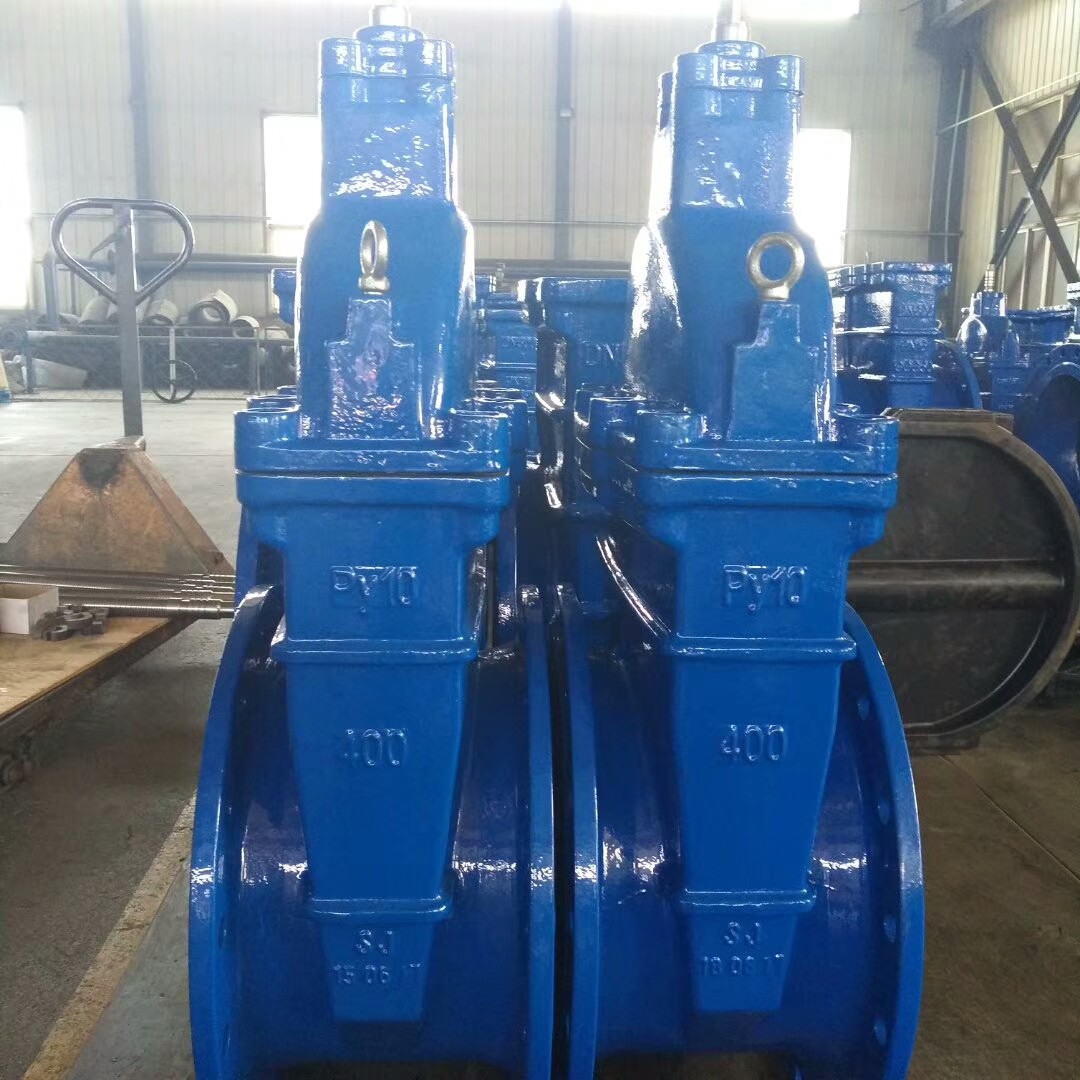 NRS ANSI DIN3352 F4 F5 Rubber Resilient Seated Cast Iron non-rising Stem Gate Valve HT200 BS Flanged Manual Handwheel