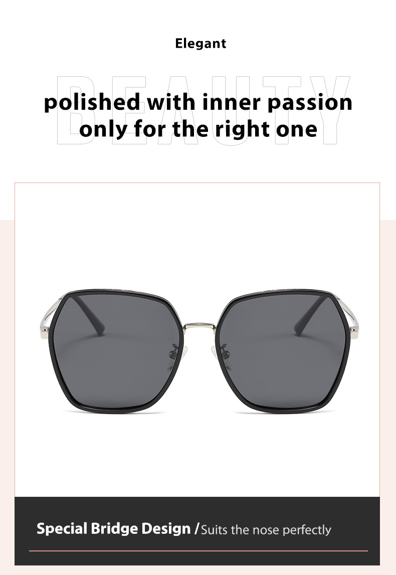 Large Metal Frame Sunglasses Unisex Polycarbonate Lens 23g OEM