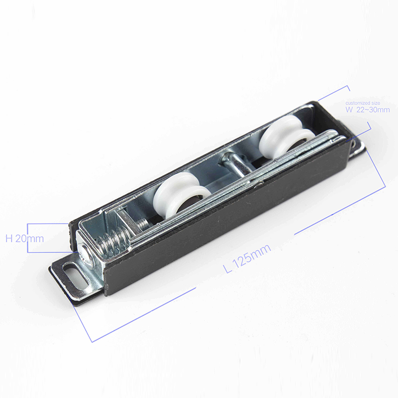 Sliding Door Roller with Adjustable Double Pulley and Iron Zinc Plating Body Material