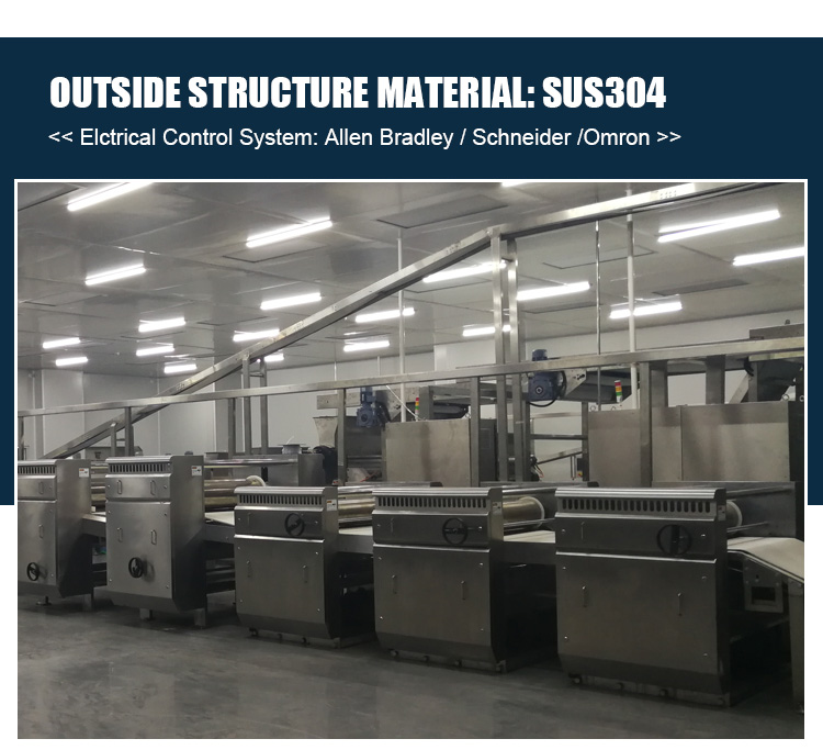 Industrial Complete Cookies / Hard Biscuit Production Line Automatic