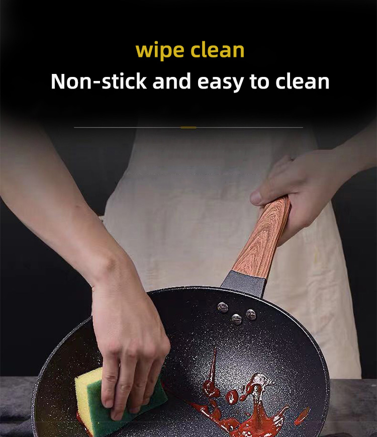 Factory Wholesale Cooking Cookware Black 32cm Multiple Styles Non Stick Iron Frying Pan Skillet
