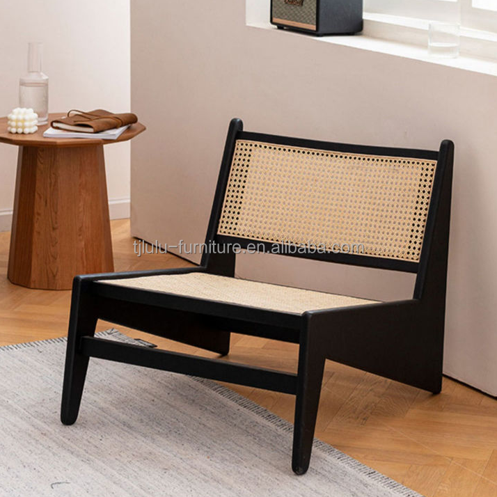 OEM/ODM Modern Style Rattan Wooden Creative Living Room Patio Rattan Chair Back Chair Perfect for Apartment