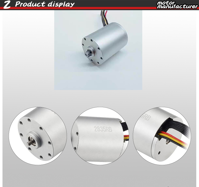 Faradyi D28*L35mm Coreless Brushless Motor High Speed 7120 11970RPM High Speed Customizable Shaft For Electric Actuator