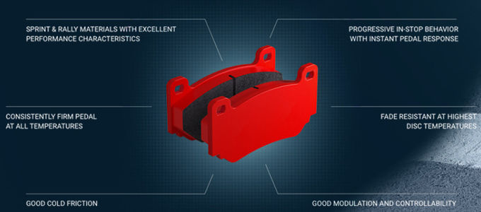 Passenger Cars Brake Pads Oem 0.35~0.45 Friction Coefficient For Japan / European Cars