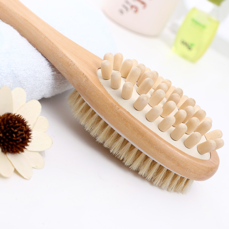 Bathroom Body Brushes Long Handle Bath Natural Bristles Brushes