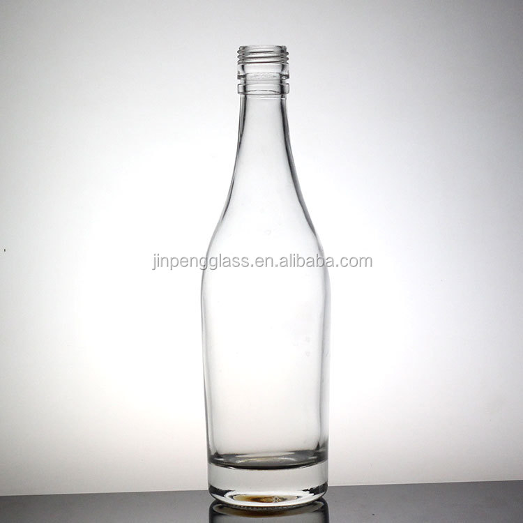 Clear Apple Shaped Juice Bottle 500ml High Flint Glass Bottle with Plastic Cap