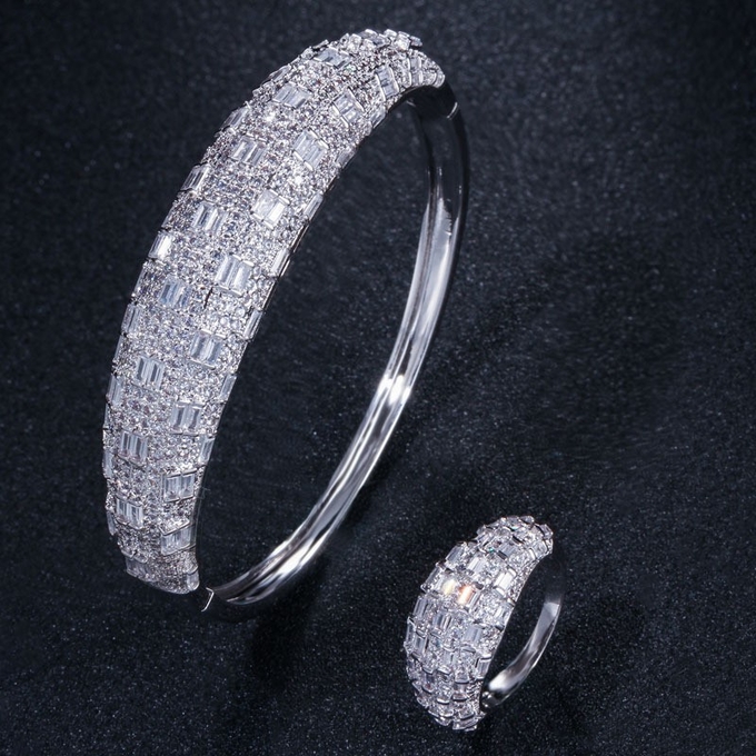 Fashion Cubic Zirconia Bracelet Bangle Chain Bracelets For Women Gold Silver Color Hand Chain CZ Bracelet Jewelry