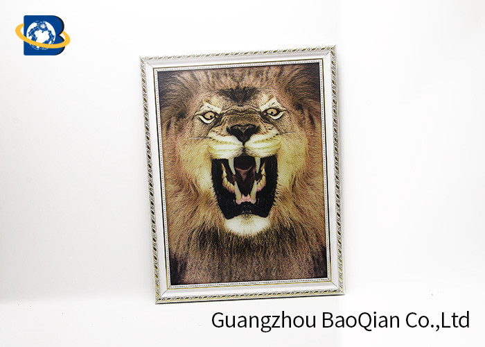 Customized Size 3D Lenticular Pictures Animal Decorative Framed Picture