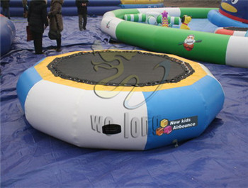 inflatable water game, lake water park game, water trampoline game