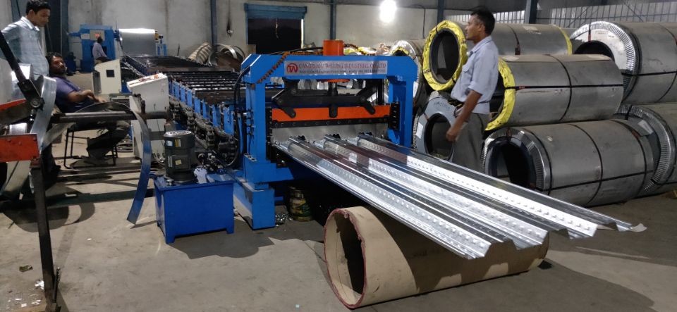 Metal Steel Deck Roll Forming Machine For Construction And Building Structure