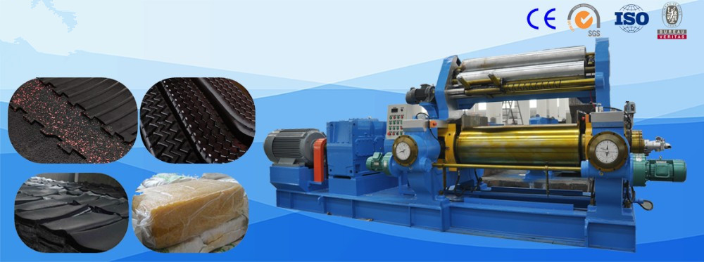 45KW 560x1000mm Xk450/560/610/660 Two Roll Open Mixing Mill Machine With Stock Blender High Efficiency