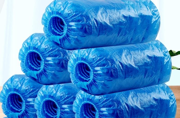 Non Woven Blue Disposable Shoe Covers Slip Resistant For Hospital / Laboratory