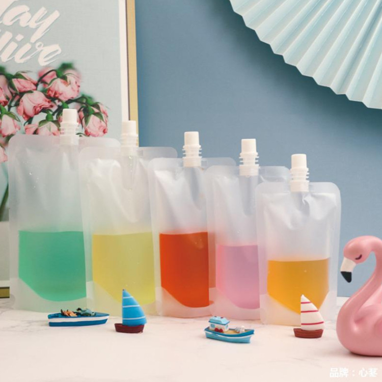 Customizable Food Grade Spout Pouches with Spout for Liquids, Milk, Coffee, Tea, Beverages, Beer, Juice