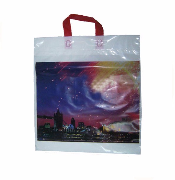 LDPE / HDPE Plastic Custom Logo Reusable Shopping Bags For Stationery Store