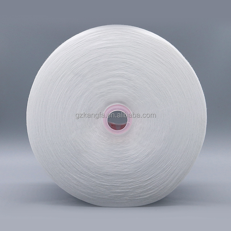 Manufacture Produce Spun Polyester Yarn OEM Raw White 60/2 with Chemical Resistance
