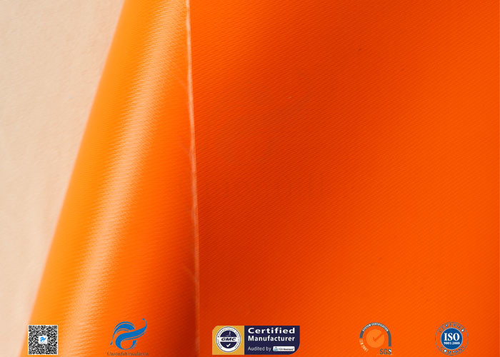 Orange 510g Silicone Coated Fiber Glass Cloth For Fabric Expansion Joint