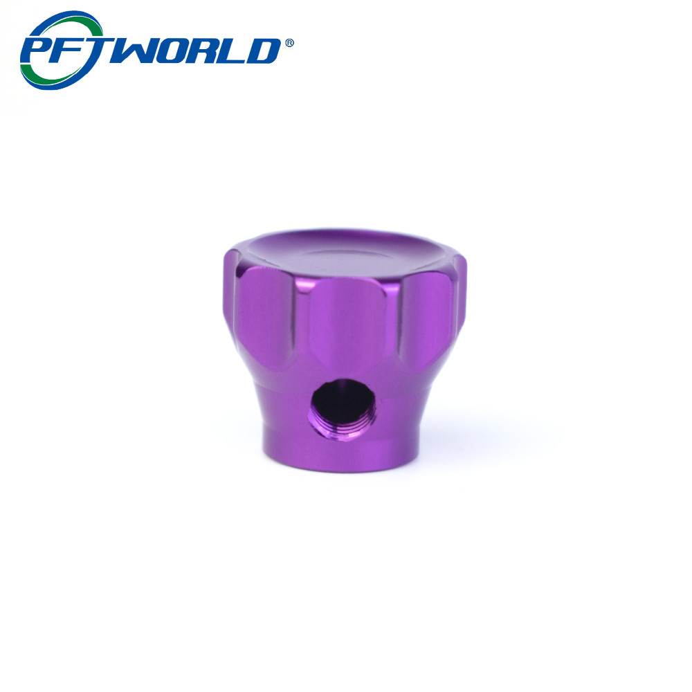 Customized CNC Machining Aluminum Parts Colorful Anodizing Knurled Knob Components