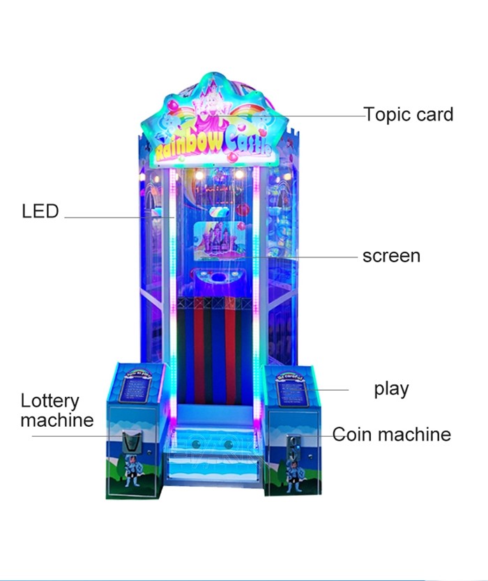 Joystic Claw Game Rainbow Castle Gift Game Machine Redemption Arcade Games