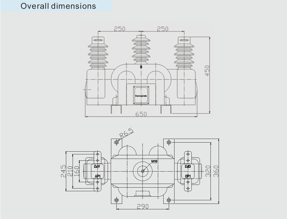JLSZV-10W Three Phase Three Wires Combined Type High Voltage and Current Transformer