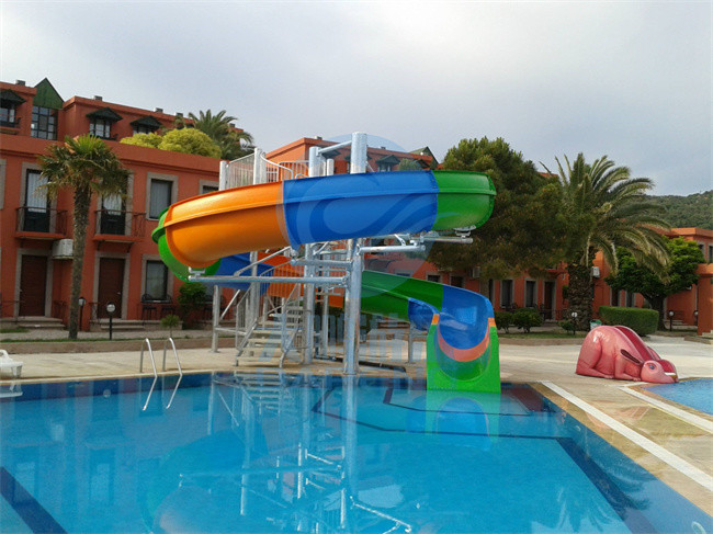 Commercial Private Water Slide Fiberglass Family Wide Water Slide 1.8m Height